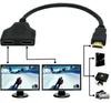 Cavo HDMI HD 1080P V1.4 2 Dual Port Y Splitter compatibile Splitter Un ingresso a due uscite Adattatore per Playstation TV Camera Convert