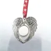 sublimation christmas ornament decorations angel wings shape blank hot transfer printing two-sided printing consumables factory price