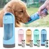 300 ml karmnik dla psów z filtrem dla zwierząt z wodą butelki z plastikową butelki z wodą Psy Psy Outdoor Pita Picie miska do picia Drop 210320