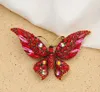 Strass Papillon Broche De Noël Anniversaire Bijoux Cadeau Cristal Argent Plaqué Animal Insecte Corsage Broche Bling Mode Femmes Fille Accessoires