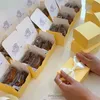 Yellow Chocolate Candy Boxes With Ribbons Birthday Wedding Party Favor Wedding Presentväskor Brudduschparty Supplies MJ0501