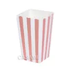 6 pièces boîte de pop-corn rayures colorées dot or boîte-cadeau faveur de fête mariage pop corn enfant fête décoration sacs butin 220707