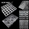 3D Polykarbonatchoklad Mold Ball Sphere Molds Mooncake Form Plastic Bakeware Tray Baking Pastry Tools Y200618