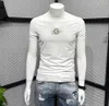 Modal Men's T-Shirts 2021 جديد المدى الراقية العلامة التجارية عالية الأكمام الصيف التطريز بسيط رقيقة تي بأكمام قصيرة يتأهل كل مباراة