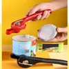 Sublimation Openers 1pc Plastic Professional Kitchen Tool Safety Hand-actuated Can Opener Side Cut Easy Grip Manual Opener Knife for Cans Lid