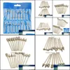 Other Door Hardware Building Supplies Home Garden 20Pcs Dremel Accessories Diamond Grinding Heads Mini Bit Set Rotary Drill Tool Burrs Dro