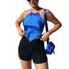 90er Jahre Blaues Neckholder Top Y2K Ästhetisches Sommer Ärmellos abgeschnitten Sexy Damen Rückenloses Camisole Tube Top Egirl Cute Sweet Streetwear 220607