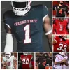 NIK1 Custom 2021 Fresno State Football Jersey NCAA College David Carr Davante Adams Jorge Reyna Jalen Cropper Zane Pope Jared Rice Kevin Atkins