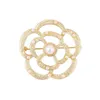 Korean Pearl Flower Brooches for Women High-end Suit Cardigan Corsage Lapel Pins Fashion Jewelry Clothing Accessories