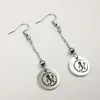 One Pair Stainless Steel Dangle Drop Earrings Medals Round Hatchetman ICP Jewelry For Women Mens