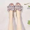 2021 Genuine Leather Pearl Sandals For Women's Sandals Summer Slides Flat Ladies Sandals Femme Women Jelly Shoes Sandalias Mujer G220518