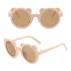 iboode Kids Sunglasses Cartoon Bear Shape Frame Girls Children Sun Glasses Round Street Beat Baby Boys Eyeglasses selfie Eyewear 220715