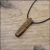 Arts And Crafts Healing Reiki Stone Slice Point Pendants Necklace Natural Gmes Rose Quartz Tiger Eye Agates Women Men R Sports2010 Dh0Ri