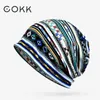 Cokk katoenen beanie tulband hoed vrouwen mannen boho geometrisch ontwerp beanie mode baggy cap gorro feminino bot mannelijk nieuw casual j220722