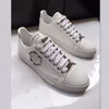 Mens Leather Casual shoes Trainer Metal decoration Men Genuine leathers Joining together Sneakers Designer brand with Calf Color matching