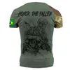 Мужские футболки армия-ветеран 3D-печать Мужская футболка повседневная бразильская солдат o шея свободно камуфляж Командо