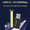 Acendedores Wi-Fi 5GHz USB WiFi Adaptador WiFi Antena Dongle AC Rede LAN Cartão Ethernet Wireless 5G Módulo para PC