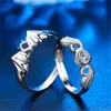 Ange diable ailes Couple anneaux pour femmes Hip Hop Fine femme anneaux réglables cadeau de noël bijoux fête bague en argent