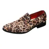 Ny designer brittiska män pekade leopardmönster oxford lägenheter casual skor homecoming bröllopsklänning party zapatillas hombrre