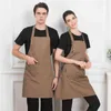 Grembiule impermeabile Modello personalizzato Tinta unita Accessori da cucina per uomo Cameriere Chef Cafe BBQ Barbiere Cucina Negozio di animali Y220426