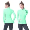 Gym Workout Kleding Womens Fitness Zipper Define Jacket Yoga Sportkleding met lange mouwen Slanke casual hardloopkleding Actief