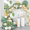 Party Decor Olive Green Gold Balloon Garland Kit Metallic Confetti Bridal Shower Wedding Födelsedag Baby Shower MJ0770