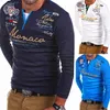 Zogaa Men's Fashion شخصية زراعة قميص بأكمام طويلة 220402