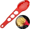 Nylon Spaghetti Server Non-Stick Pasta Fork Slotted Spoon Food Strainer with Spaghetti Measure Tool Strainer Ladle for Kitchen