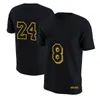 03 Les fans de basket-ball commémorent les tee-shirts KoNo 8be BNo 24ryant Chemises de créateurs en coton personnalisables et entières noires Pur197v