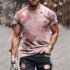 Men's Plus Tees & Polos T-Shirts Summer Male Of Large Sizes Vintage Loose Clothing Short Fashion America Printed Letters The Red