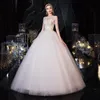 Diğer gelinlikler vestido de noiva 2022 Yarım Kollu o-boyun elbisesi prenses bornoz mariee artı boyutu