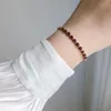 Linkketen roestvrijstalen sieraden rode natuursteen goudbal kraal bangle armband voor vrouwen hoge kwaliteit 18k metalen armbandlink lars22