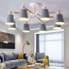 Pendant Lamps Fashion Colorful Modern Wood Ceiling Lights Lamparas Minimalist Design Shade Luminaire Dining Room LampsPendant