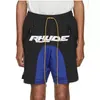 Rhude Shorts Men Women Big Letter Rhudes Oversize Breechcloth Yellow Drawstring Pill Zipper Head TRM6 6O1X