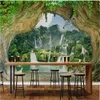 3d foto behang natuur grote boomruimte muur muurschildering 3d driedimensionale waterval landschap muurschildering behang