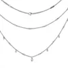 Ketten Kronleuchter Tröpfchen Halskette Colgantes Collares echte 925 Sterling Silberkette Halsketten für Frauen weibliche Schmuck Berloloqueschains