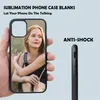 TPU PC Blank 2D Sublimation Cases DIY Designer Heat Transfer Case for iPhone 15 14 13 12 Mini Pro Max 11 XR XS 8 7 Plus Ultra مع إدراج الألمنيوم الأحدث