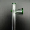 Glass Smoking Pipe Trumpet Style Transparent Burning Tobacco Dry Herb Handle Pipes Thick Pyrex Nail Burner Tube