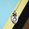 Pendant Necklaces Punk Eagle Claw Necklace For Men Sun Shield Vitage Silver Stainless Steel Box Chain Male Jewelry210b