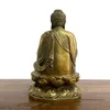 Oggetti decorativi Figurine Rame retrò Amitabha Statua di Buddha Decorazioni per la casa Sculture in ottone Soggiorno vintage Decorazioni per scrivania da ufficio M