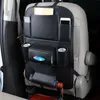 Organizador de carro Assento Universal Couro PU Saco de armazenamento à prova d'água Bolsa para pendurar com vários bolsos Acessórios para arranjo interior automotivo