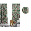 緑の熱帯の葉のフラミンゴ撮影プリントカーテンリビングルームの寝室の家の装飾牧畜ドレープウィンドウブラインドW220421