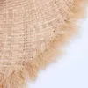 Wide Brim Hats Summer Handmade Natural Raffia Women Flat Top Straw Hat Beach Lady Holiday Panama Sun Protection HatWide