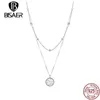 Chains Sterling Silver Night Sky Star Pendant Bright Original Link Chain For Women Fine Jewelry Gift ESCN365Chains