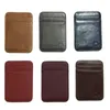 Portefeuilles mode 100% echt lederen dunne bankkast Mini Card Wallet Men Bushouder Cash Change Pack Business ID Pocketwallets