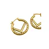 Designer Luxury Women Earring Fashion Letter F Stud örhängen Guldman Earring Högkvalitativ smyckespresent