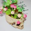 Harts Hantverk Mänsklig tandlärning Skeleton Model Halloween Home Office Flower Planter Skull Pot Decoration 2206147486637