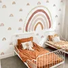 FUNLIFE® BOHO Rainbow Lapotecas de pared Dot Papel tapiz Pegatinas de corazón DIY Nursery Girls Decoración para el hogar Dormitorio Niños Niños Bebé Habitación