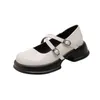 HBP Robe Chaussures Talons Hauts Automne Nouvelle Tête Ronde Mary Jane Croix Ceinture Seau Petit Cuir Chaussures Collège Style Femmes Mocassins 220726