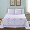Bedding conjuntos de cama de lavanda Algodão 4 peças Conjunto de 4 peças Tampa dupla pastoral branca pura 1,5m1.8m Beddingding